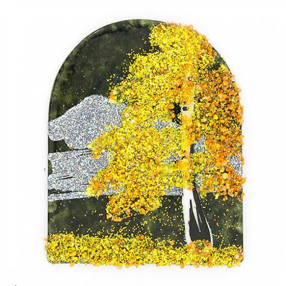 Магнит с рисунком &amp;quot;Арка&amp;quot; малый камень змевик 113952