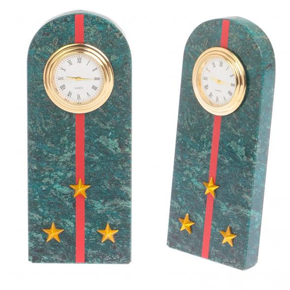 Часы &amp;quot;Погон старший лейтенант МВД&amp;quot; нового образца змеевик 113984