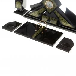 Письменный набор &amp;quot;Орел&amp;quot; из змеевика с бюваром и лотком для бумаг А4