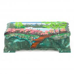 Шкатулка с расписной крышкой &amp;quot;Лето&amp;quot; П5 30х13х8,5 см