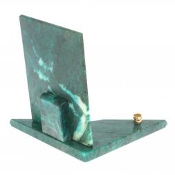 Икона с подсвечником Георгий Победоносец средняя из змеевика 12х12х13 см