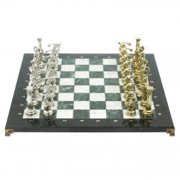 Шахматы &amp;quot;Олимпийские игры&amp;quot; доска 44х44 см из мрамора и змеевика