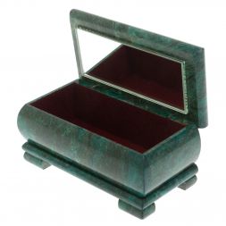 Шкатулка &amp;quot;Букет роз&amp;quot; из змеевика 16х8х7,5 см