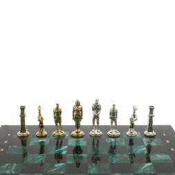 Шахматы "Великая Отечественная война" доска 40х40 см шабровский змеевик