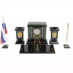 Настольный набор "Премьер" из офиокальцита