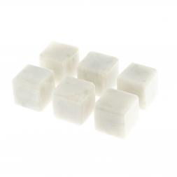 Камни для виски 6 кубиков из белого мрамора