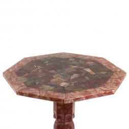 Каменный стол из лемезита и яшмы №8