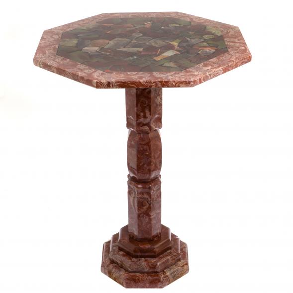 Каменный стол из лемезита и яшмы №8 126070