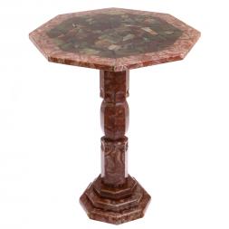 Каменный стол из лемезита и яшмы №8