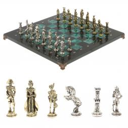 Шахматы "Отечественная война 1812 г." доска 40х40 см шабровский змеевик