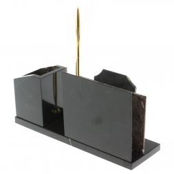 Настольная визитница "Щит" из конгломерата