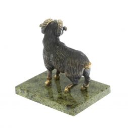 Статуэтка &amp;quot;Баран большой&amp;quot; из бронзы и змеевика 9х6,5х8,5 см