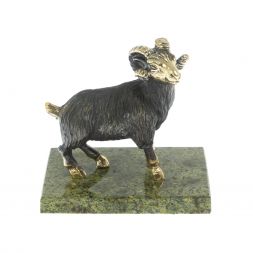 Статуэтка &amp;quot;Баран большой&amp;quot; из бронзы и змеевика 9х6,5х8,5 см