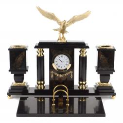 Письменный прибор "Орел" камень офиокальцит