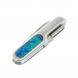 Нож мультитул складной 7 в 1 с камнем азурит