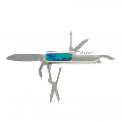 Нож мультитул складной 7 в 1 с камнем азурит