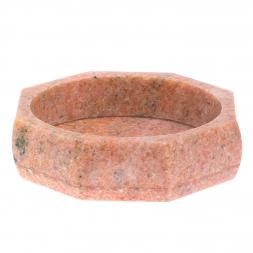 Пепельница восемь граней из розового мрамора