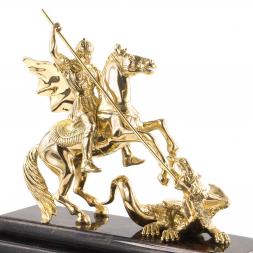 Письменный набор "Георгий Победоносец" камень офиокальцит