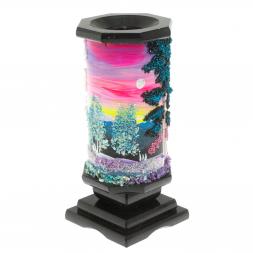 Ваза "Зима" из черного змеевика 8х8х17,5 см