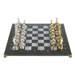 Шахматы &amp;quot;Дон Кихот&amp;quot; доска 40х40 см серый мрамор змеевик