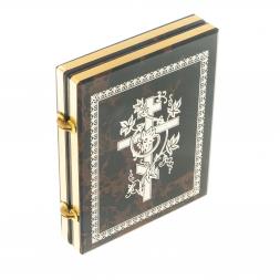 Икона складная &amp;quot;Св. Серафим Саровский&amp;quot; камень обсидиан