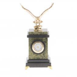 Настольные часы &amp;quot;Орел&amp;quot; камень змеевик