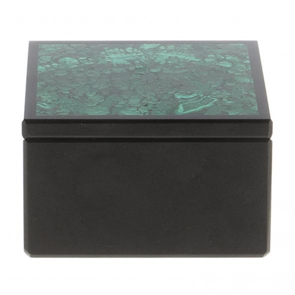 Шкатулка из малахита 8х8х4,7 см 124571