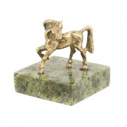 Статуэтка из бронзы и змеевика "Лошадка"