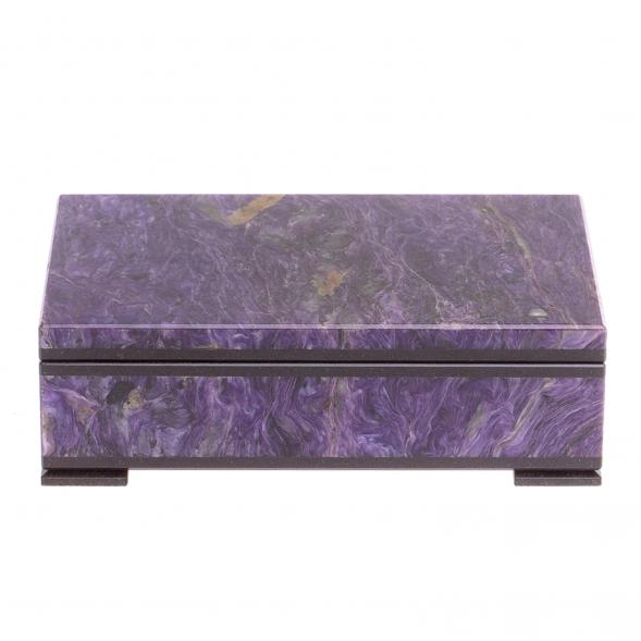 Шкатулка из чароита 12,5х8х4 см 125301