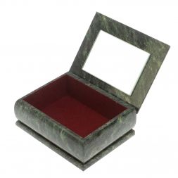 Шкатулка из змеевика 16х12х7,5 см