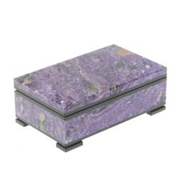 Шкатулка из чароита 12х7,5х4,5 см