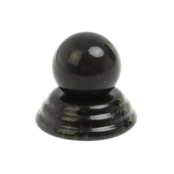 Подставка под шар из черного змеевика 6х6х2 см 127615