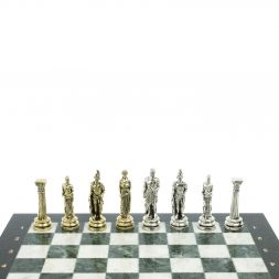 Шахматы &amp;quot;Атлас&amp;quot; доска 44х44 см из мрамора и змеевика