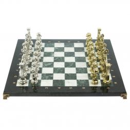 Шахматы &amp;quot;Атлас&amp;quot; доска 44х44 см из мрамора и змеевика