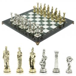 Шахматы &amp;quot;Атлас&amp;quot; доска 44х44 см из мрамора и змеевика