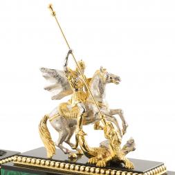 Настольный набор &amp;quot;Георгий Победоносец&amp;quot; малахит