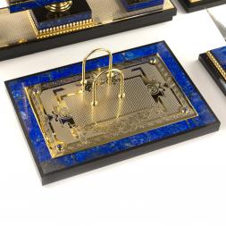 Письменный набор "Сенатор" камень лазурит 9 предметов