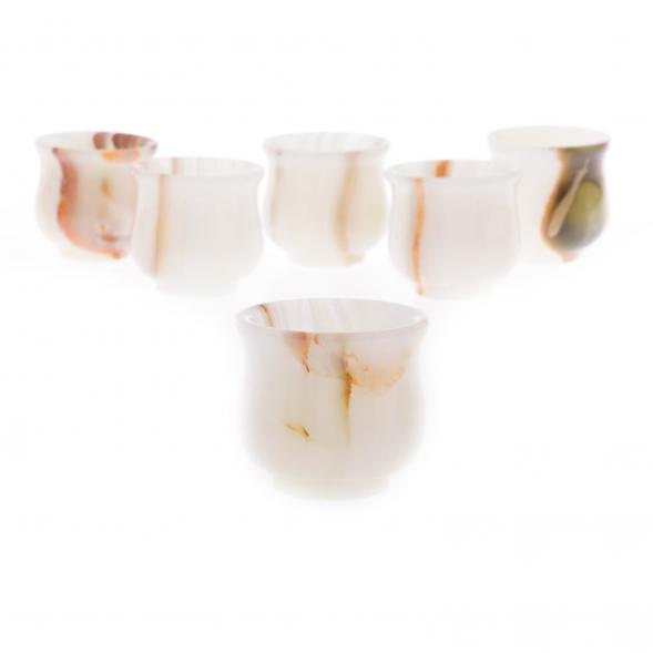 Набор стопок 50 мл для водки 6 шт камень оникс 5х5 см в коробке (2х2) 121885