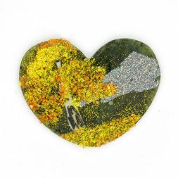 Магнит с рисунком "Сердце" малый