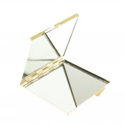 Зеркальце квадратное из змеевика ящерица прямая цвет золото