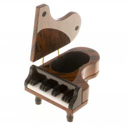 Шкатулка "Рояль" коричневый обсидиан