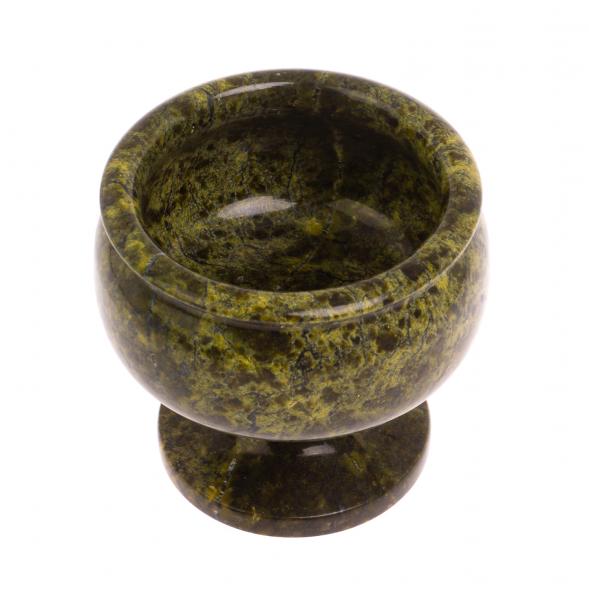 Варенница из змеевика на ножке 250 мл 9,5х9 см 126754