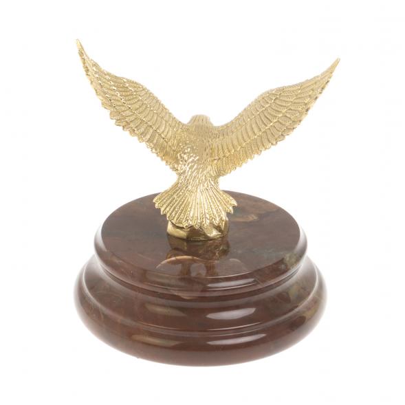 Бронзовая статуэтка &amp;quot;Орёл&amp;quot; на яшме 11,5х11,5х13 см 127381