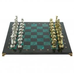 Шахматы &amp;quot;Атлас&amp;quot; доска 44х44 см из змеевика