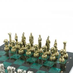 Шахматы &amp;quot;Атлас&amp;quot; доска 44х44 см из змеевика