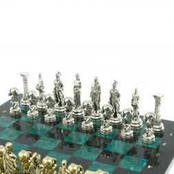 Шахматы &amp;quot;Атлас&amp;quot; доска 44х44 см из змеевика