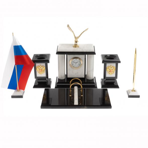 Настольный набор &amp;quot;Орел&amp;quot; из мрамора 129959