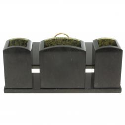 Настольный набор из змеевика &amp;quot;Канцелярский&amp;quot; с гербом РФ