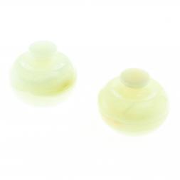 Каменная шкатулка из оникса &amp;quot;Яблоко&amp;quot; зеленая 6,5х6,5х5,5 см (2,5)