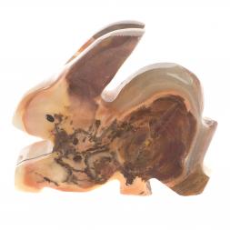 Статуэтка из оникса &amp;quot;Заяц&amp;quot; зелено-коричневый 6,5х2х5 см (2,5)